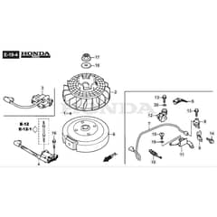 SP505 R - 2014 - 292505038/M14 - Mountfield Rotary Mower Flywheel GCV160A0 S4 GB SD Diagram