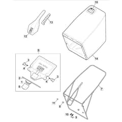 SP505 V SC - 2020 - 294513538/M20 - Mountfield Rotary Mower Grass Bag Diagram