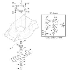 SP505R V - 2016-2018 - 294519038/M16 - Mountfield Rotary Mower Blade Diagram