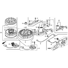 SP505R V - 2016-2018 - 294519038/M16 - Mountfield Rotary Mower Flywheel GCV160A0 S4 LE SD Diagram