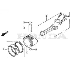 SP505R V - 2016-2018 - 294519038/M16 - Mountfield Rotary Mower Piston Diagram