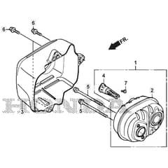 SP505R V - 2019-2021 - 294519038/M19 - Mountfield Rotary Mower Exhaust Muffler Diagram