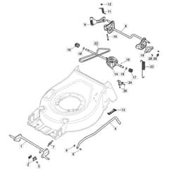 SP51 - 2021-2022 - 2L0536043/MC - Mountfield Rotary Mower Height Adjusting Diagram