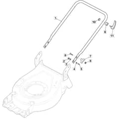 SP51 - 2021-2022 - 2L0536043/MC - Mountfield Rotary Mower Lower Handle Diagram