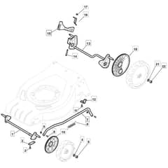 SP51 H - 2020-2021 - 295546138/MC - Mountfield Rotary Mower Height Adjusting Diagram