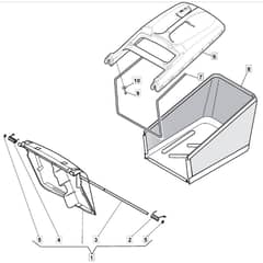 SP530 HW - 2012-2013 - 299536923/MFR - Mountfield Rotary Mower Grass Bag Diagram