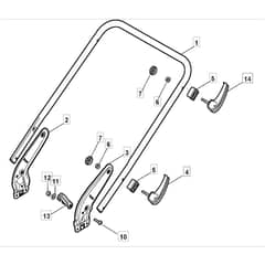 SP530 HW - 2012-2013 - 299536923/MFR - Mountfield Rotary Mower Lower Handle Diagram