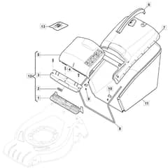 SP533 LS - 2019-2020 - 295546548/MC - Mountfield Rotary Mower Grass Bag Diagram