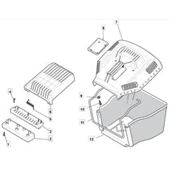 SP534 - 2006-2007 - 290532048/BQ - Mountfield Rotary Mower Grass Bag Diagram