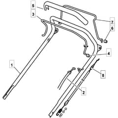 SP534 - 2006-2007 - 290532048/BQ - Mountfield Rotary Mower Upper Handle Diagram