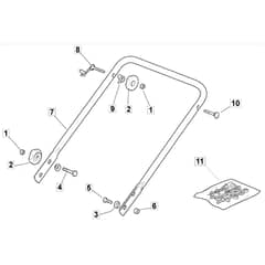 SP534 - 2007 - 290532148/BQ - Mountfield Rotary Mower Lower Handle Diagram