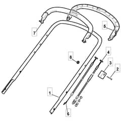 SP534 - 2007 - 290532148/BQ - Mountfield Rotary Mower Upper Handle Diagram