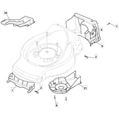 SP534 - 2008 - 299265348/BQ - Mountfield Rotary Mower Front Conveyor Diagram
