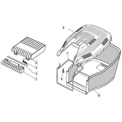 SP534 - 2008 - 299265348/BQ - Mountfield Rotary Mower Grass Bag Diagram
