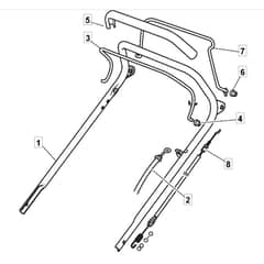 SP534 - 2008 - 299265348/BQ - Mountfield Rotary Mower Upper Handle Diagram
