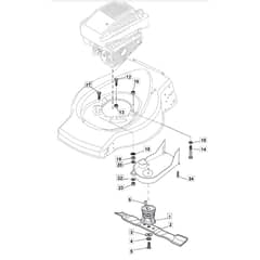SP534 ES - 2008 - 299325348/BQ - Mountfield Rotary Mower Blade Diagram