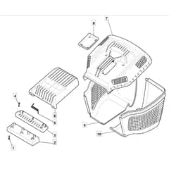 SP535 - 2007 - 290532138/BQ - Mountfield Rotary Mower Grass Bag Diagram