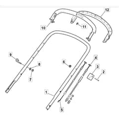 SP535 BW EL 4S - 2022 - 299537848/MTF - Mountfield Rotary Mower Upper Handle Diagram