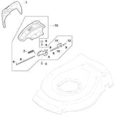 SP535 BWEL4S - 2018-2019 - 299537828/M18 - Mountfield Rotary Mower Ejection Guard Diagram