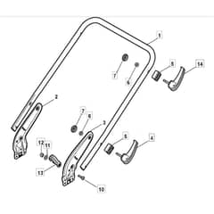 SP535 HW4S - 2011 - 299537038/M11 - Mountfield Rotary Mower Lower Handle Diagram