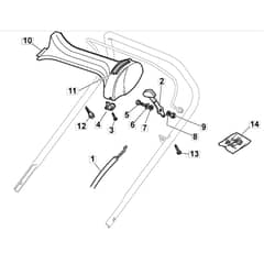 SP535 HW4S - 2012-2014 - 299537838/M11 - Mountfield Rotary Mower Dashboard Diagram