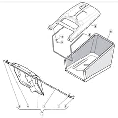 SP535 HW4S - 2012-2014 - 299537838/M11 - Mountfield Rotary Mower Grass Bag Diagram