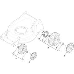SP535 HW4S - 2012-2014 - 299537838/M11 - Mountfield Rotary Mower Wheels Diagram