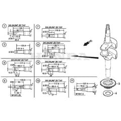SP535 HW - 2016-2018 - 294556038/M16 - Mountfield Rotary Mower Crankshaft Diagram