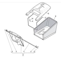 SP535 HW - 2015 - 299536038/M15 - Mountfield Rotary Mower Grass Bag Diagram