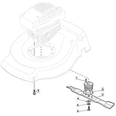 SP535 HW - 2011-2014 - 299536838/BQ - Mountfield Rotary Mower Blade Diagram