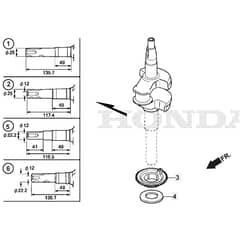 SP535 HWV - 2016-2018 - 294557838/M16 - Mountfield Rotary Mower Crankshaft Diagram