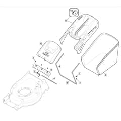 SP535 HWV - 2016-2018 - 294557838/M16 - Mountfield Rotary Mower Grass Bag Diagram