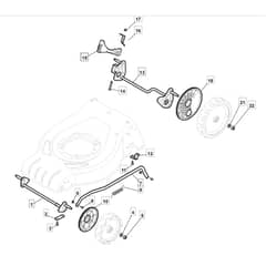 SP53 - 2017-2018 - 295536048/M17 - Mountfield Rotary Mower Height Adjusting Diagram