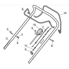 SP53 - 2017-2018 - 295536048/M17 - Mountfield Rotary Mower Upper Handle Diagram
