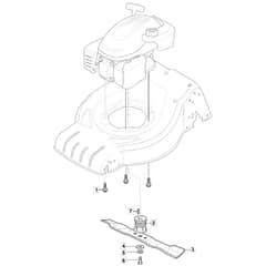 SP53 - 2020 - 295546048/AMZ - Mountfield Rotary Mower Blade Diagram