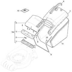SP53 - 2020 - 295546048/AMZ - Mountfield Rotary Mower Grass Bag Diagram