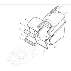 SP53 ELITE - 2018 - 295546038/M18 - Mountfield Rotary Mower Grass Bag Diagram