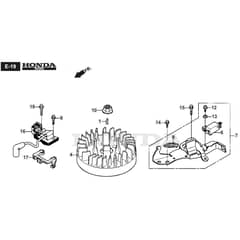 SP53 ELITE - 2019-2020 - 295546038/M19 - Mountfield Rotary Mower Flywheel Diagram