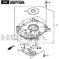 SP53 ELITE - 2021-2023 - 2L0536038/M21 - Mountfield Rotary Mower Crankcase Cover Diagram