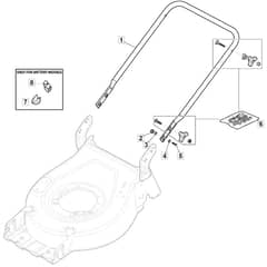SP53 ELITE - 2021-2023 - 2L0536038/M21 - Mountfield Rotary Mower Lower Handle Diagram