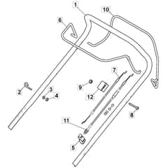 SP53 ELITE - 2021-2023 - 2L0536038/M21 - Mountfield Rotary Mower Upper Handle Diagram