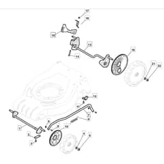SP53 H - 2015-2018 - 295546038/SF - Mountfield Rotary Mower Height Adjusting Diagram