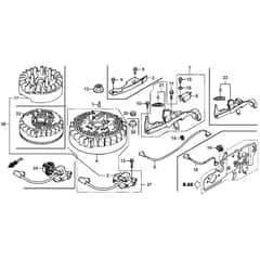 SP53 H - 2017-2019 - 295546038/WX - Mountfield Rotary Mower Flywheel GCV160A0 S4 LE SD Diagram
