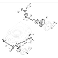 SP53 H - 2019 - 295546138/WX - Mountfield Rotary Mower Height Adjusting Diagram
