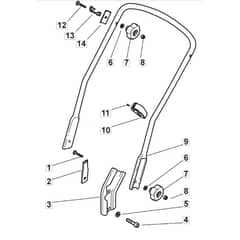 SP550 TRI-CUT - 2006 - 292552023/BQ - Mountfield Rotary Mower Lower Handle Diagram