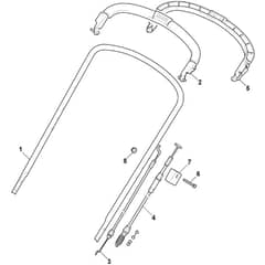 SP550 TRI-CUT - 2006 - 292552023/BQ - Mountfield Rotary Mower Upper Handle Diagram