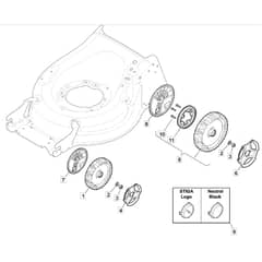 SP551 VLS - 2019-2020 - 294563543/M19 - Mountfield Rotary Mower Wheels Diagram