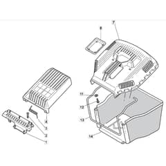 SP554 - 2007 - 292552048/BQ - Mountfield Rotary Mower Grass Bag Diagram