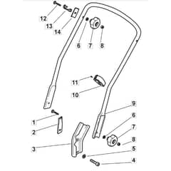 SP555 - 2008 - 292552038/BQ - Mountfield Rotary Mower Lower Handle Diagram