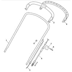 SP555 - 2008 - 292552038/BQ - Mountfield Rotary Mower Upper Handle Diagram